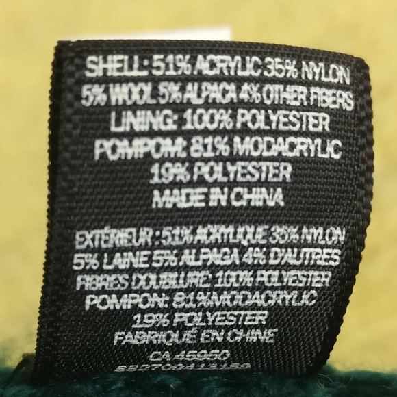 Green beanie, Alpaca Wool Winter Beanie, green hat, green torque - Picture 4 of 5